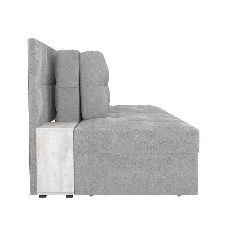 Даллас М / диван - кровать велюр джоя 022 сильвер/ЛДСП бетон пайн белый новая упаковка